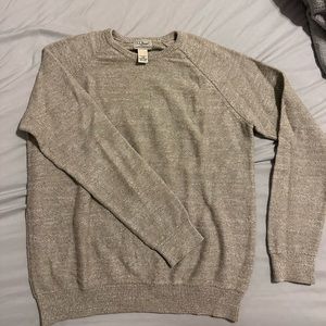 L.L. Bean Men’s Textured Organic Cotton Sweater, Crewneck Size L Like New